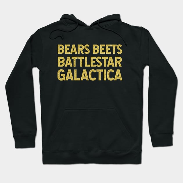 Bears Beets Battlestar Galactica Hoodie by christinamedeirosdesigns